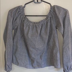 Stripped Off The Shoulder Top